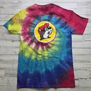 Bucees "Peace Love & Buc-ee's" Tie-Dye Graphic Tee Adult SM Texas Gas Station